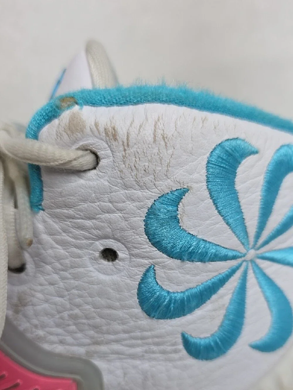 Nike Kids Kyrie 6 90 High-Top Basketball Sneakers - White/Yellow/Teal/Pink